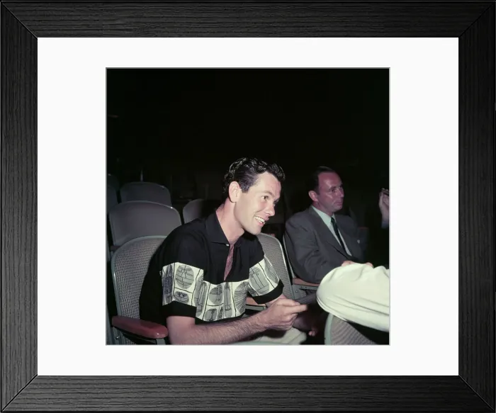 Framed Print : Johnny Carson Sitting as Stage Observer Framed Print : Johnny Carson Sitting as Stage Observer