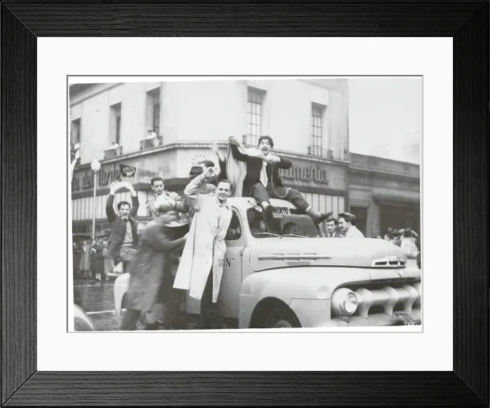 Framed Print : Argentinian Students in Truck Framed Print : Argentinian Students in Truck