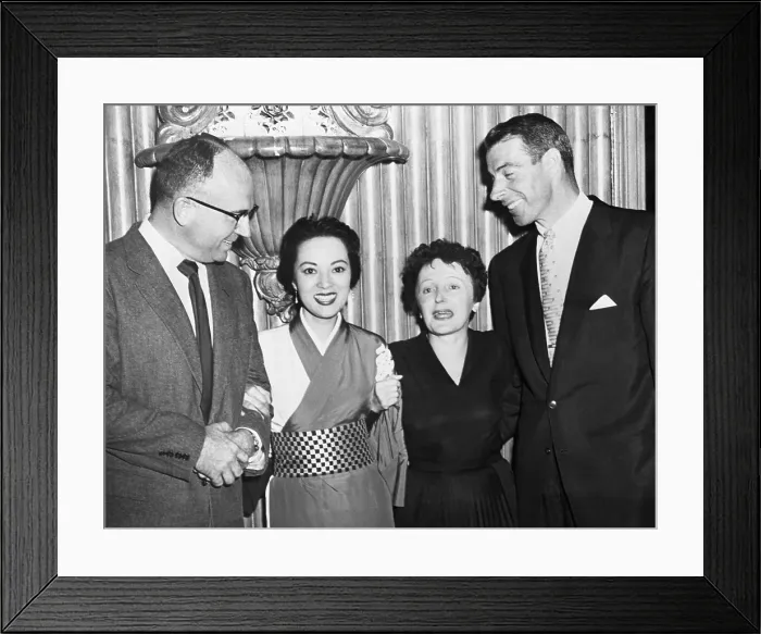 Framed Print : Famous Fans of Edith Piaf Greet Her at a Show Framed Print : Famous Fans of Edith Piaf Greet Her at a Show