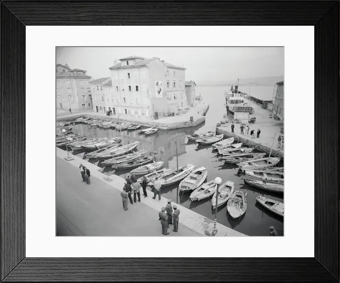 Framed Print : Harbor with Boats Framed Print : Harbor with Boats