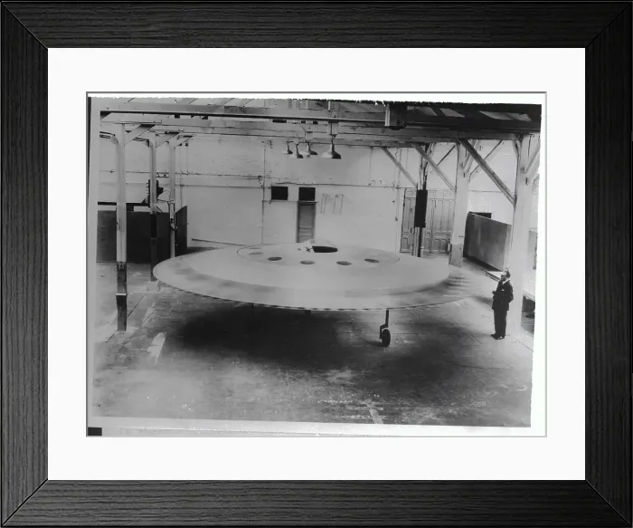 Framed Print : Rene Couzinet With Aerodyne RC-360 Model