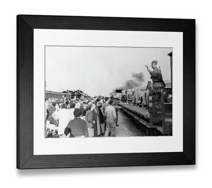 Framed Print : Soldiers Leaving Austria Framed Print : Soldiers Leaving Austria