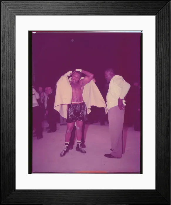 Framed Print : Archie Moore with Towel Around Him Framed Print : Archie Moore with Towel Around Him