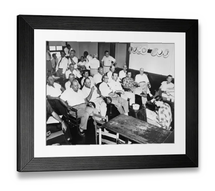 Framed Print : Jury for the Emmett Till Trial Framed Print : Jury for the Emmett Till Trial