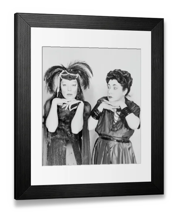 Framed Print : Carol Channing Learning Vamp Technique from Nita Naldi Framed Print : Carol Channing Learning Vamp Technique from Nita Naldi