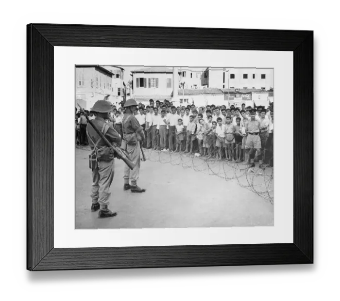 Framed Print : People Watching Armed Troops Framed Print : People Watching Armed Troops