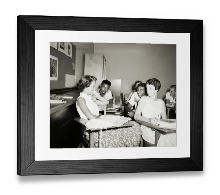 Framed Print : Students in Integrated Classroom Framed Print : Students in Integrated Classroom