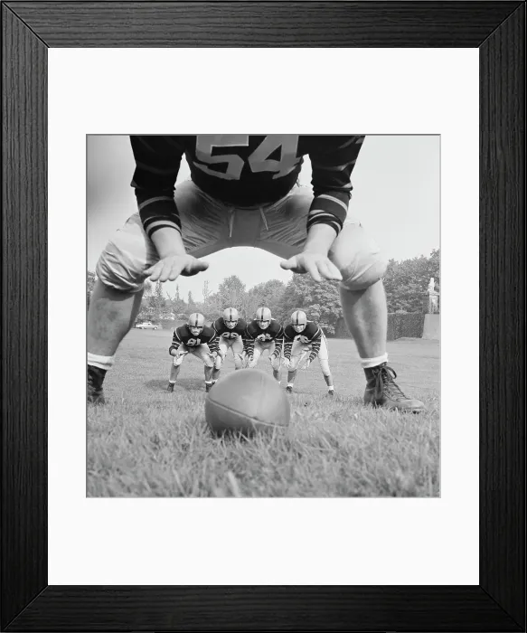Framed Print : Football Play at an Angle Framed Print : Football Play at an Angle