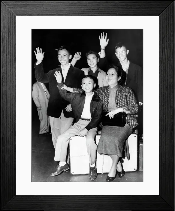 Framed Print : Chinese Refugees Arrive In New York Framed Print : Chinese Refugees Arrive In New York