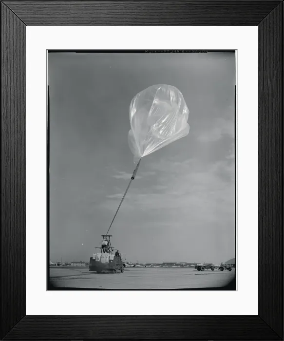 Framed Print : Launching of a Weather Balloon