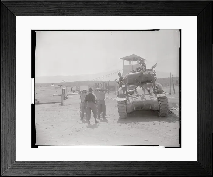 Framed Print : Military Training Site with Tank Framed Print : Military Training Site with Tank