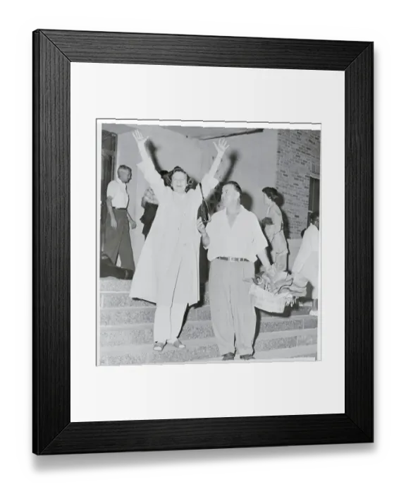 Framed Print : Mildred Babe Zaharias Leaving Hospital Framed Print : Mildred Babe Zaharias Leaving Hospital