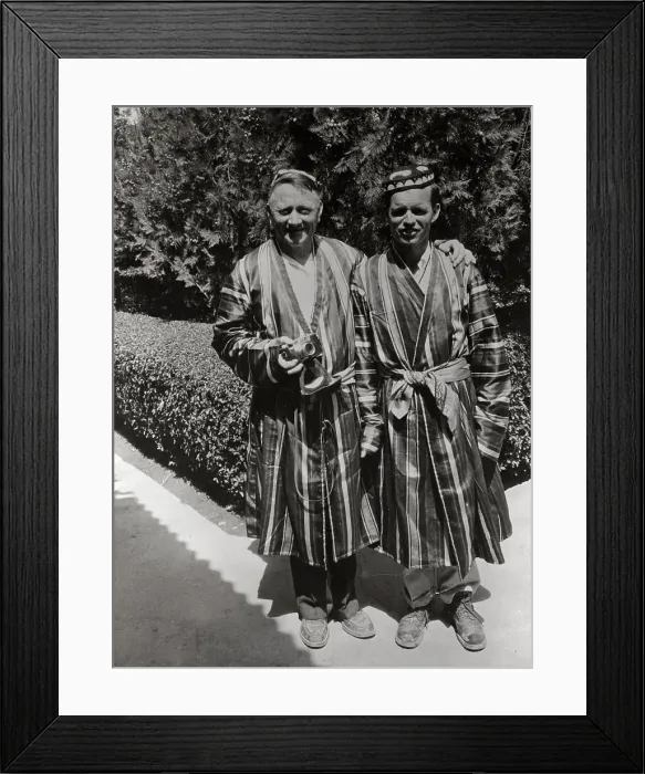 Framed Print : John F Kennedy and William O Douglas Wearing Russian Costumes