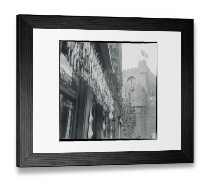 Framed Print : Dried Fish Hanging from a Building Framed Print : Dried Fish Hanging from a Building