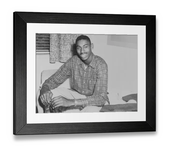 Framed Print : Portrait of Basketball Player Wilt Chamberlain as a Teenager Framed Print : Portrait of Basketball Player Wilt Chamberlain as a Teenager