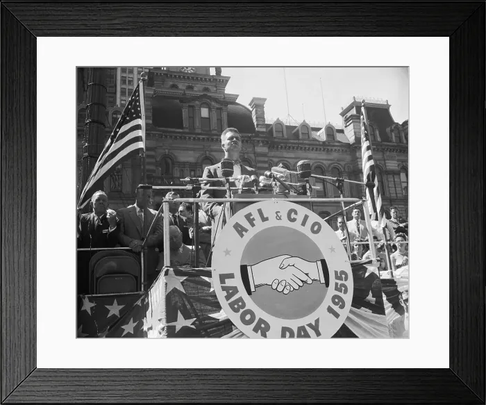 Framed Print : Harry S. Truman in Rear of Governor G. Mennen at Podium Framed Print : Harry S. Truman in Rear of Governor G. Mennen at Podium