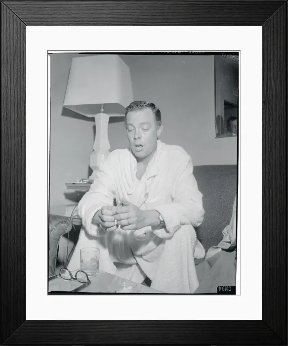Framed Print : Dick Haymes Talking to Newsmen Framed Print : Dick Haymes Talking to Newsmen