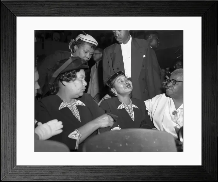 Framed Print : Mamie Bradley Crying at Funeral Framed Print : Mamie Bradley Crying at Funeral