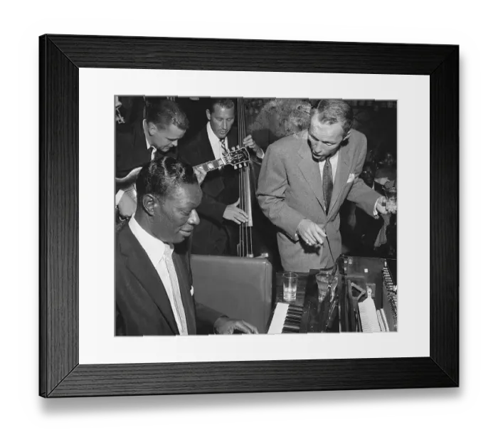 Framed Print : Nat King Cole Playing with Frank Sinatra Framed Print : Nat King Cole Playing with Frank Sinatra