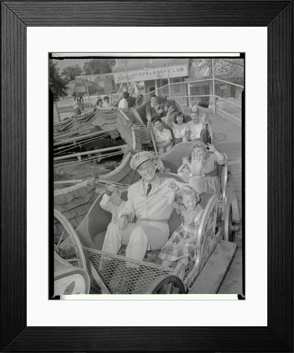 Framed Print : Al Hodge as Captain Video and Children in Ride Framed Print : Al Hodge as Captain Video and Children in Ride