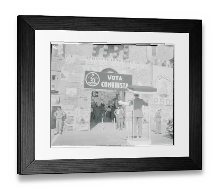 Framed Print : Walls of Gate Covered with Communist Posters Framed Print : Walls of Gate Covered with Communist Posters