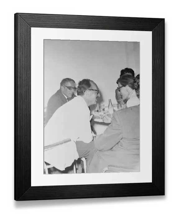 Framed Print : Actress Greta Garbo and Friends in Athens Cafe Framed Print : Actress Greta Garbo and Friends in Athens Cafe