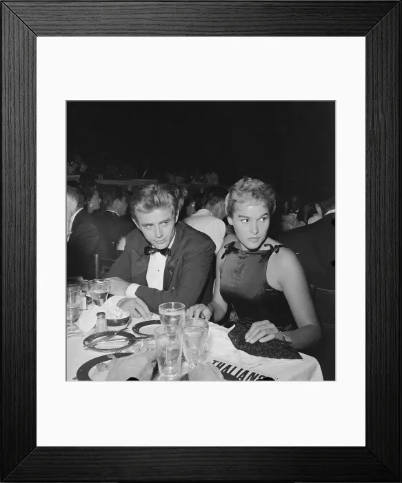 Framed Print : James Dean Chatting with Ursula Andress Framed Print : James Dean Chatting with Ursula Andress