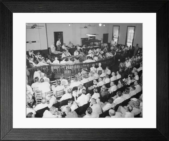 Framed Print : Overhead View of Trial Proceedings Framed Print : Overhead View of Trial Proceedings