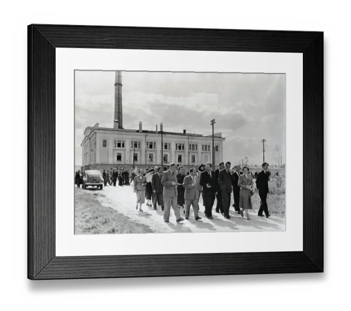 Framed Print : Foreign Diplomats In Front / Atomic Energy Framed Print : Foreign Diplomats In Front / Atomic Energy