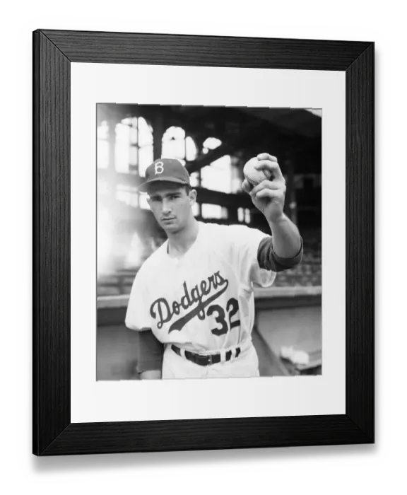 Framed Print : Sandy Koufax In Dodger Uniform Framed Print : Sandy Koufax In Dodger Uniform