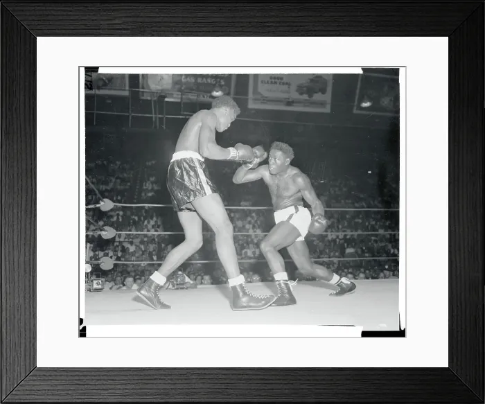 Framed Print : Boxing Match in Action Framed Print : Boxing Match in Action