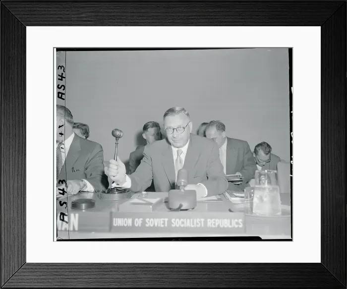 Framed Print : Arkady Sobolev Holding a Gavel
