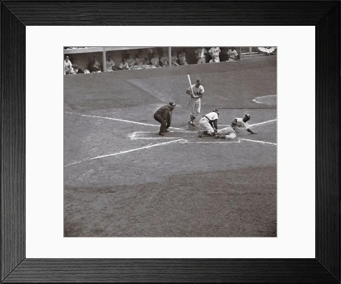 Framed Print : Robinson Stealing Base Framed Print : Robinson Stealing Base