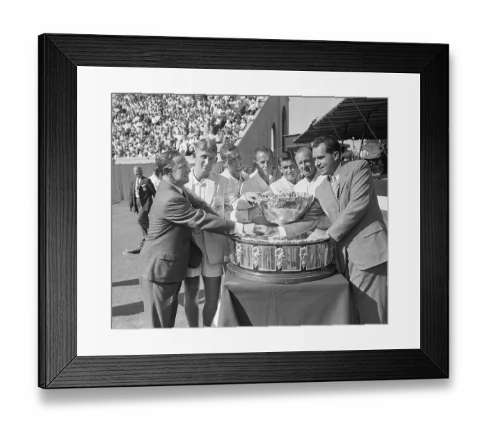 Framed Print : Richard Nixon Congratulating Davis Cup Winners Framed Print : Richard Nixon Congratulating Davis Cup Winners