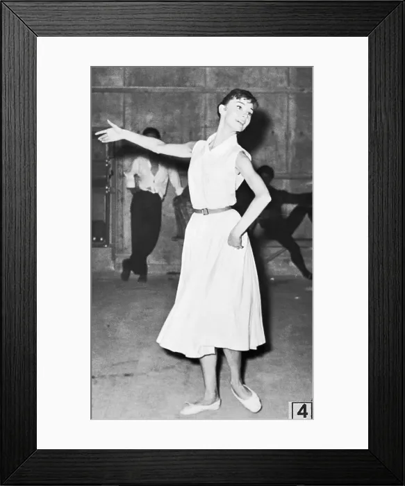 Framed Print : Audrey Hepburn Dancing the Gavotte