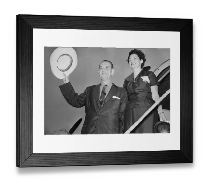 Framed Print : Lyndon Johnson with His Wife Framed Print : Lyndon Johnson with His Wife