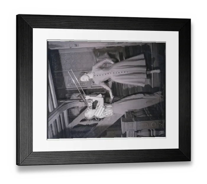 Framed Print : John Glassel Playing His Horn for Model