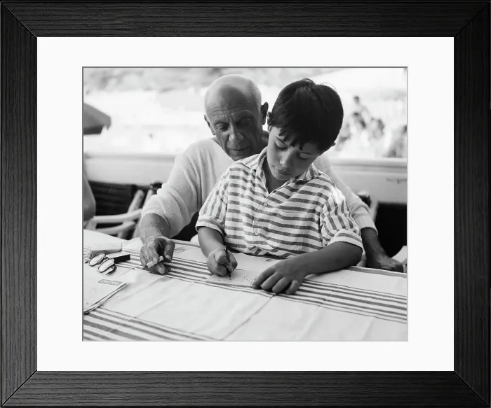 Framed Print : Pablo Picasso and Son Framed Print : Pablo Picasso and Son