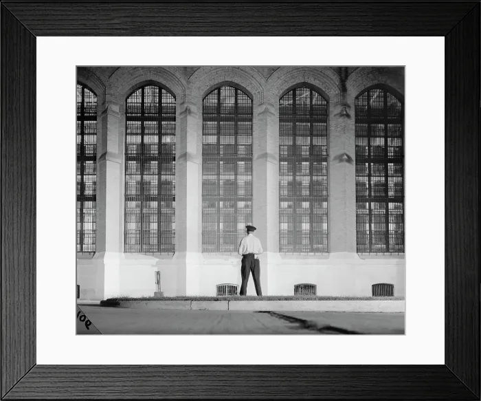 Framed Print : Guard Standing Watch at Prison Framed Print : Guard Standing Watch at Prison