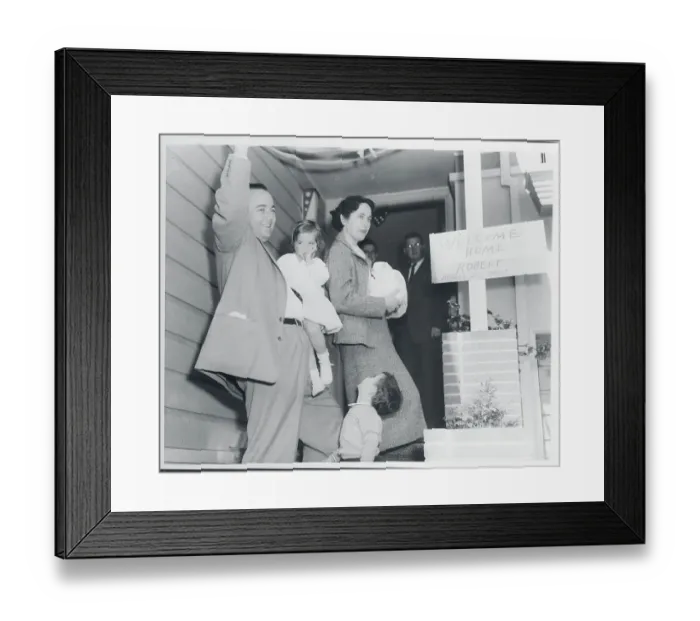 Framed Print : Mother Carrying Newborn Son Home Framed Print : Mother Carrying Newborn Son Home
