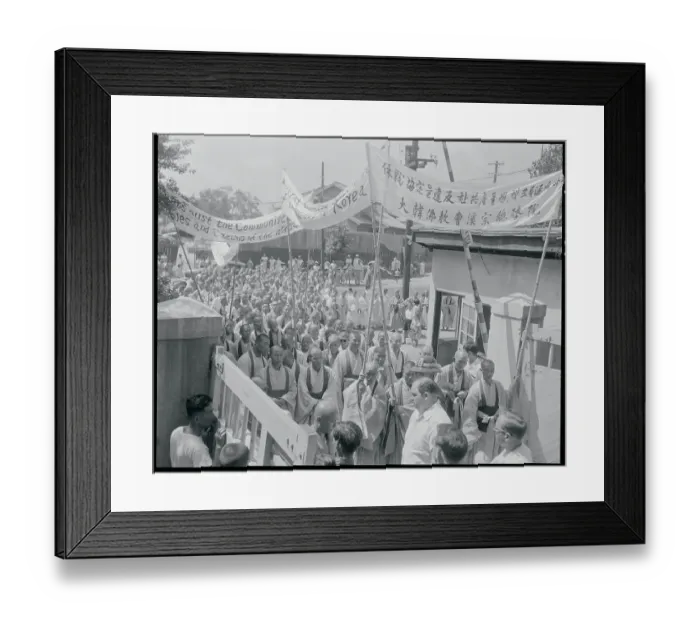 Framed Print : Hundreds of Monks Demonstrating Framed Print : Hundreds of Monks Demonstrating