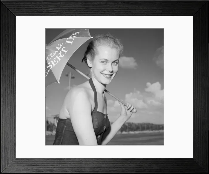 Framed Print : Elizabeth Montgomery Posing with Umbrella Framed Print : Elizabeth Montgomery Posing with Umbrella