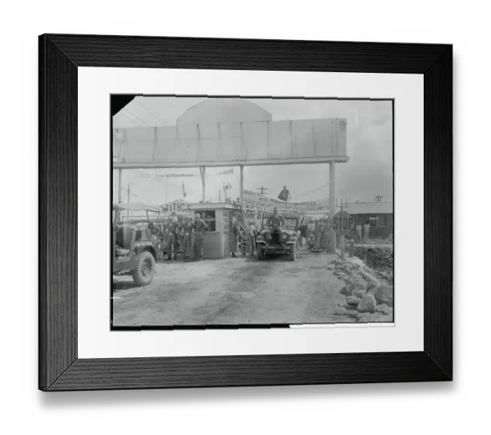 Framed Print : US Troops Guarding Gate Framed Print : US Troops Guarding Gate