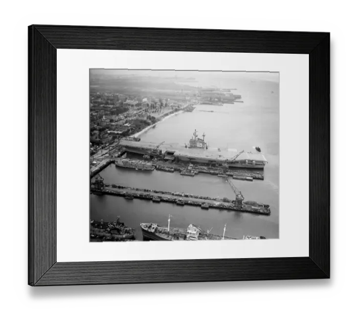 Framed Print : U.S.S. Forrestal Waiting in Port Framed Print : U.S.S. Forrestal Waiting in Port
