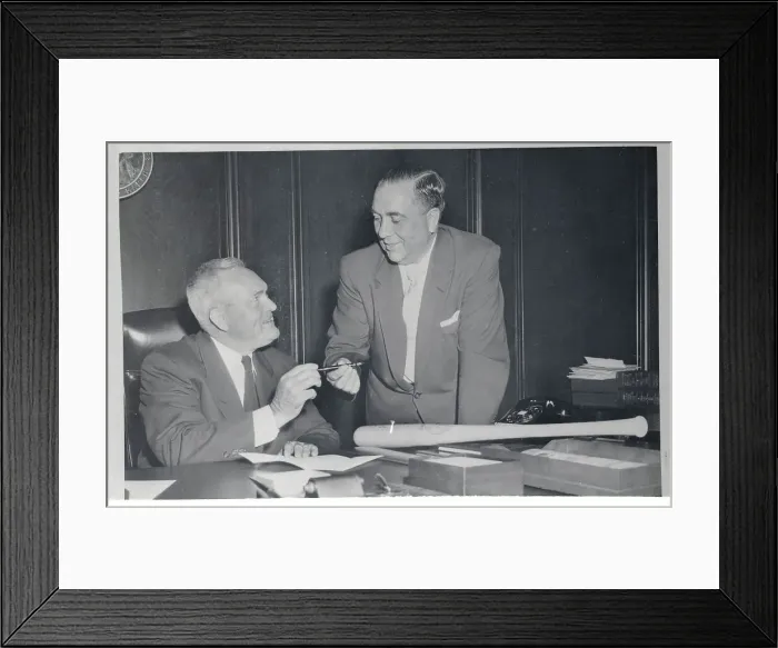 Framed Print : Rogers Hornsby Accepting Contract Signing as Athletic Director Framed Print : Rogers Hornsby Accepting Contract Signing as Athletic Director