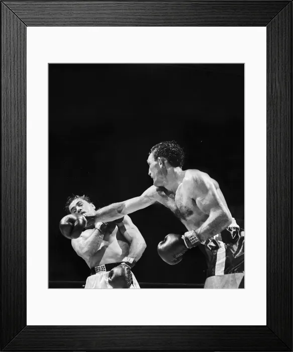 Framed Print : Boxing Action; Boxer Delivering Punch Framed Print : Boxing Action; Boxer Delivering Punch