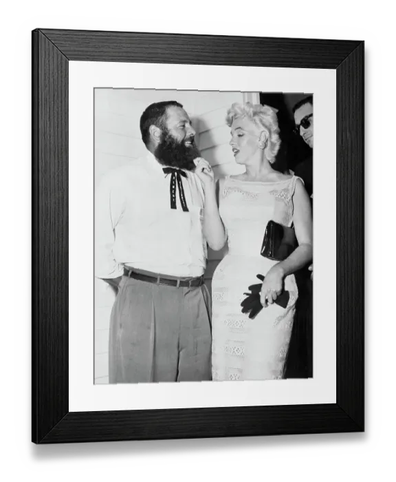 Framed Print : Actress Marilyn Monroe and Clark Plummer