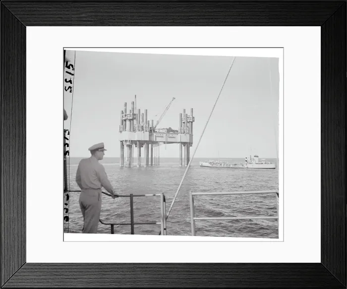 Framed Print : John Albers Watching a Passing Ship Framed Print : John Albers Watching a Passing Ship