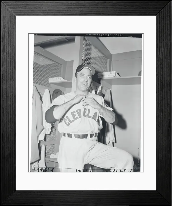 Framed Print : Sal Maglie Wearing a Cleveland Indians Uniform Framed Print : Sal Maglie Wearing a Cleveland Indians Uniform