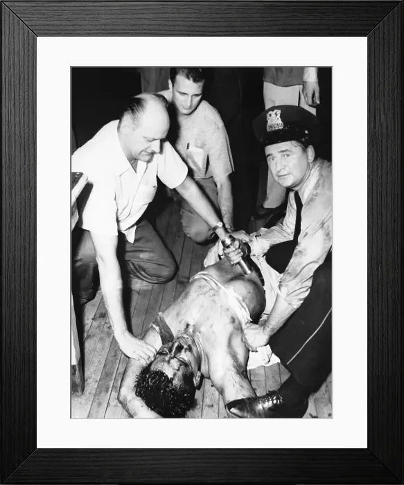 Framed Print : Policemen Searching Richard Carpenter Framed Print : Policemen Searching Richard Carpenter